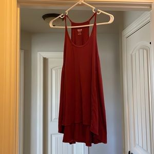 Raspberry racer back tank top